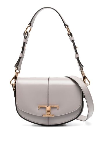 Tod's logo-plaque shoulder bag - Grey