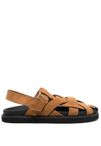 Tod's caged suede sandals - Brown