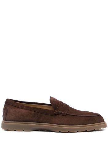 Tod's suede penny loafers - Brown