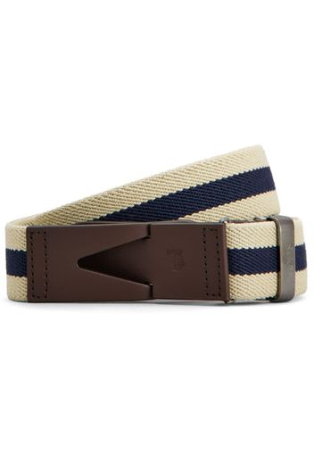 Tod's striped snap-buckle belt - Neutrals