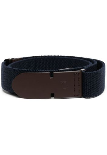 Tod's Greca pebbled-texture belt - Blue