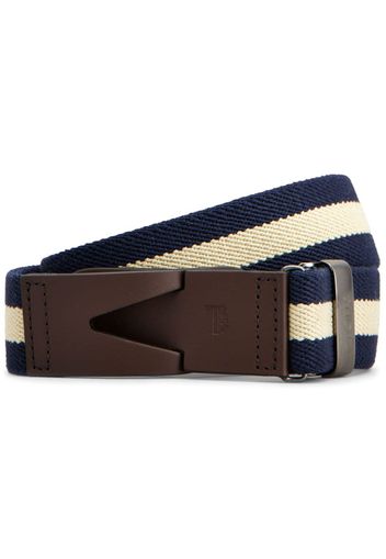 Tod's striped snap-buckle belt - Blue