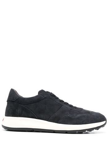 Tod's logo-patch leather sneakers - Blue