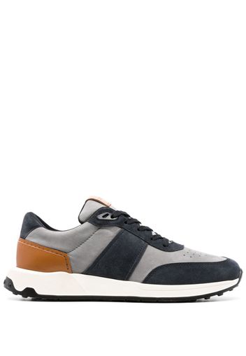 Tod's panelled suede low-top sneakers - Blue