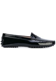 Tod's leather 75mm platform loafers - Black