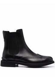 Tod's perforated leather ankle boots - Black