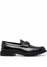 Tod's semi-shine leather loafers - Black