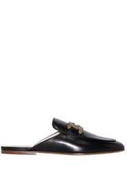 Tod's TODS LFR MLE RTOE GLD LGO LTHR - Black