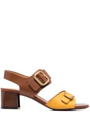 Tod's buckle-strap leather sandals - Orange