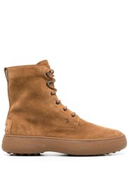 Tod's lace-up suede boots - Brown