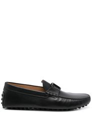 Tod's almond-toe leather loafers - Black