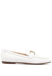 Tod's T-logo leather loafers - White