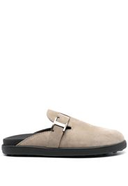 Tod's T Timeless suede slides - Neutrals