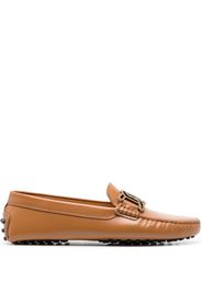 Tod's chain-link leather loafers - Brown