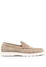 Tod's ridged-sole suede loafers - Grey