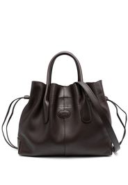 Tod's small Di drawstring leather tote bag - Brown