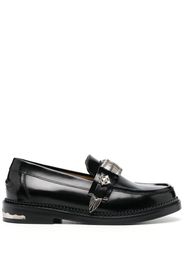 Toga Pulla buckle-detail leather loafers - Black