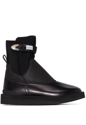 X Suicoke black leather boots