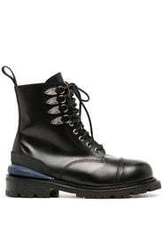 Toga Virilis leather combat boots - Black