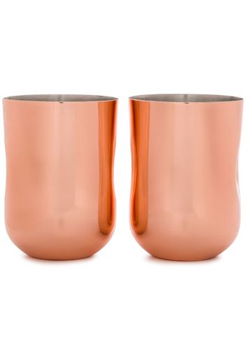 Plum Moscow Mule set of two short cocktail glasses