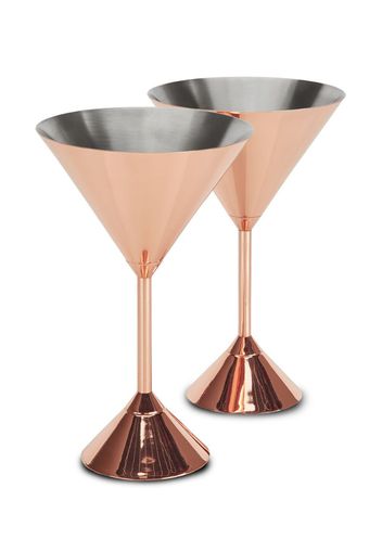 Plum set of two martini glasses