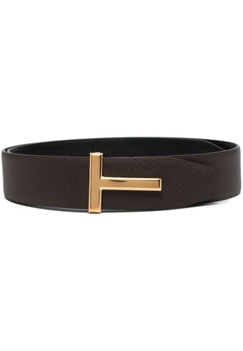 TOM FORD reversible T logo leather belt - Brown