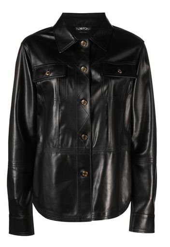 TOM FORD calf-leather shirt - Black