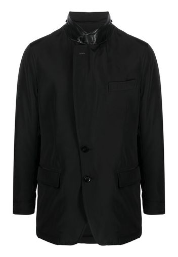 TOM FORD high-neck single-breasted cotton blazer - Black