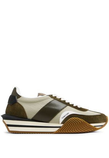 TOM FORD James lace-up suede sneakers - Neutrals