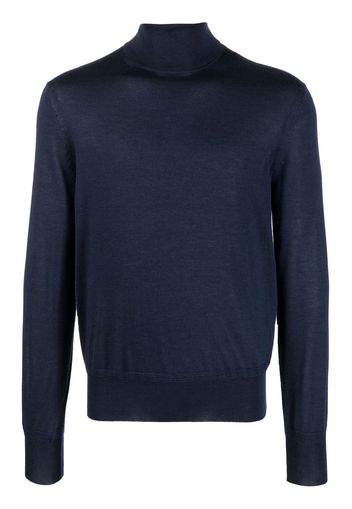 TOM FORD ribbed roll-neck jumper - Blue