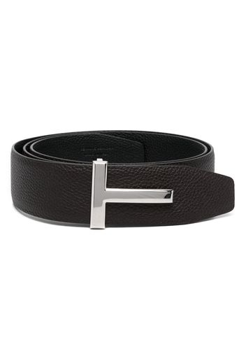 TOM FORD T-buckle reversible leather belt - Brown