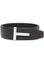 TOM FORD logo-plaque leather belt - Brown