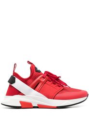 TOM FORD logo-patch lace-up sneakers - Red