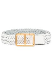 TOM FORD interwoven leather belt - White