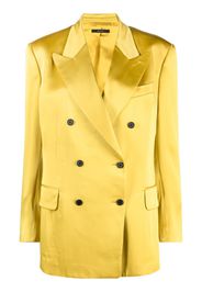 TOM FORD double-breasted satin blazer - Yellow