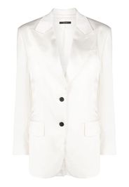 TOM FORD single-breasted satin-finish blazer - White