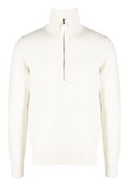 TOM FORD half-zip knitted jumper - Neutrals