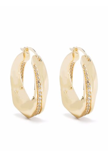 Tom Wood Infinity Rock-Crystal gold-plated sterling-silver hoops