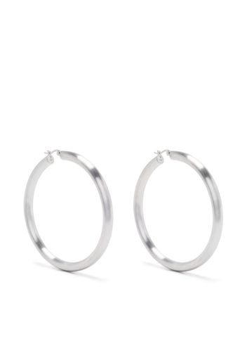 Tom Wood Classic thick hoop earrings - Silver