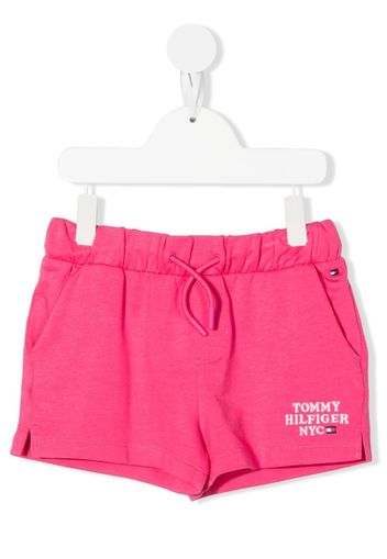 Tommy Hilfiger Junior embroidered-logo track shorts - Pink