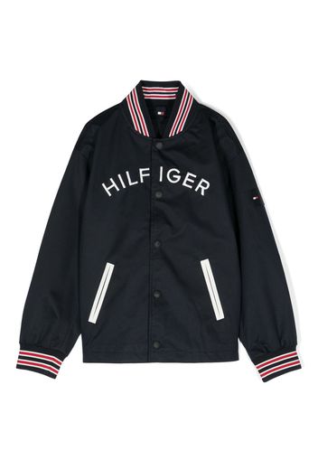 Tommy Hilfiger Junior logo-print bomber jacket - Blue