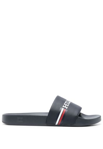 Tommy Hilfiger logo-print slides - Blue