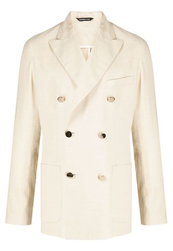 Tonello long-sleeved double-breasted blazer - Neutrals