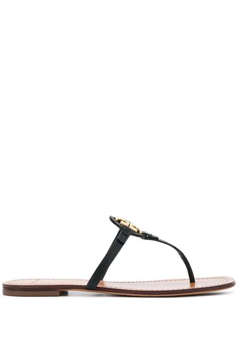 Tory Burch T-medallion flat sandals - Black