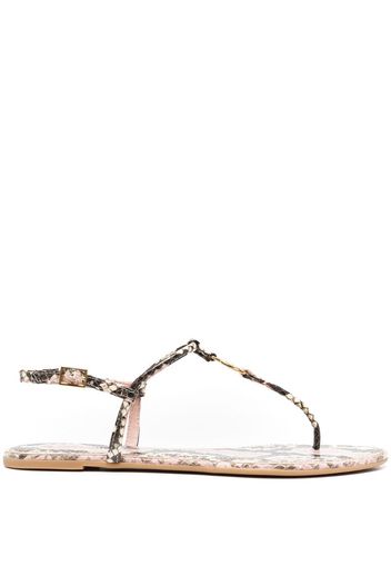 snakeskin print sandals