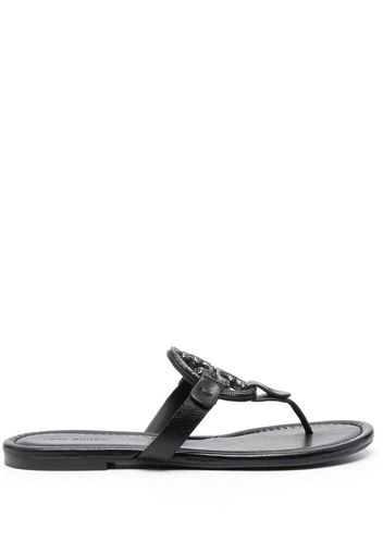 Tory Burch Miller logo-plaque sandals - Black