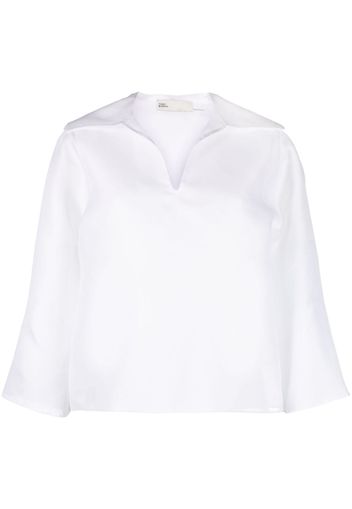 Tory Burch spread-collar silk shirt - White