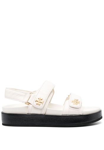 Tory Burch Double T-motif leather sandals - White