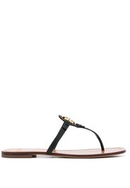 Tory Burch T-medallion flat sandals - Black