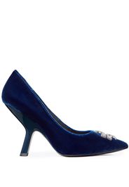 Tory Burch Eleanor 100mm velvet pumps - Blue